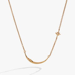 Crecent Moon Necklace Gold | Alex and Ani