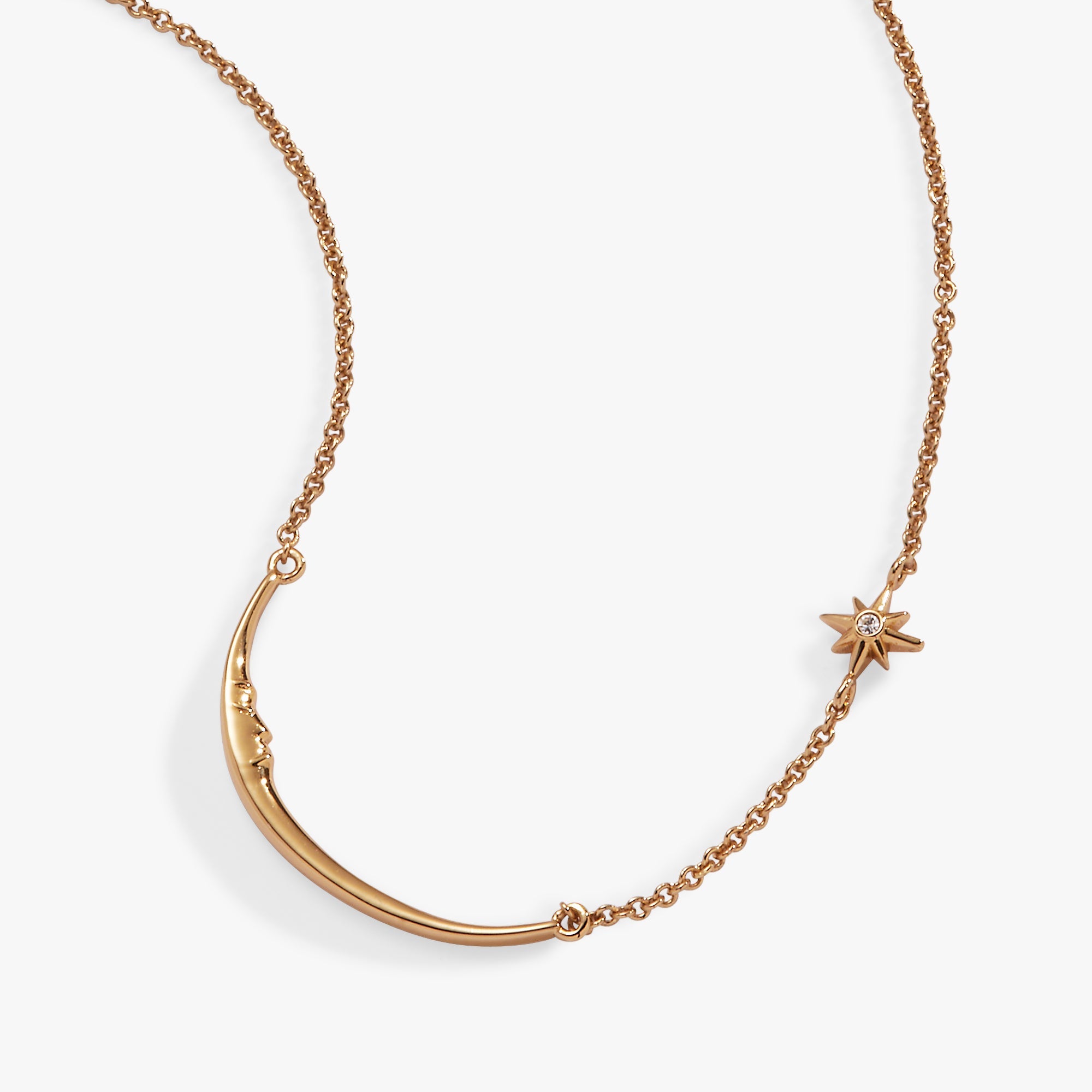 Crecent Moon Necklace Gold | Alex and Ani