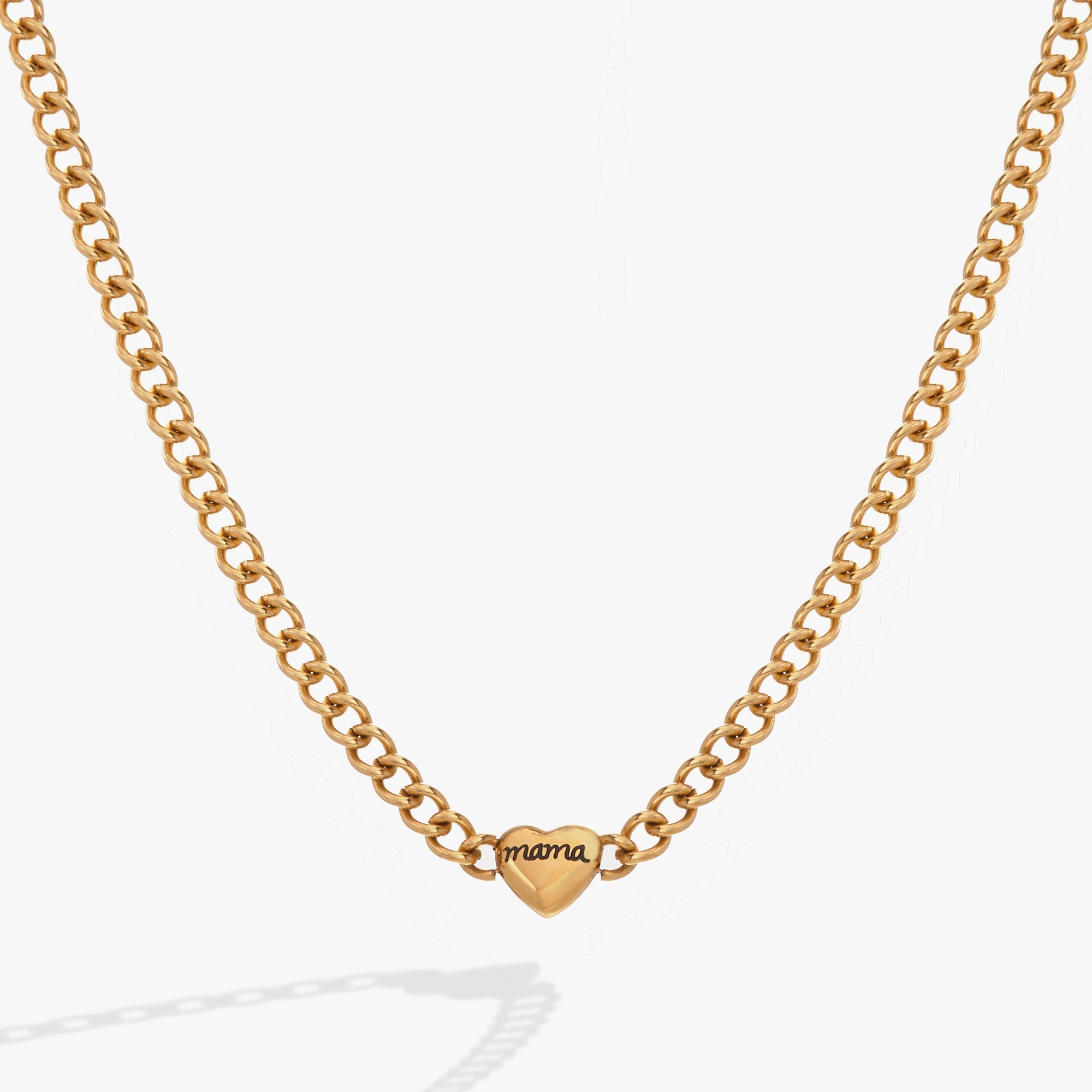 Mama curb chain neck Stainless Steel Gold | Alex and Ani