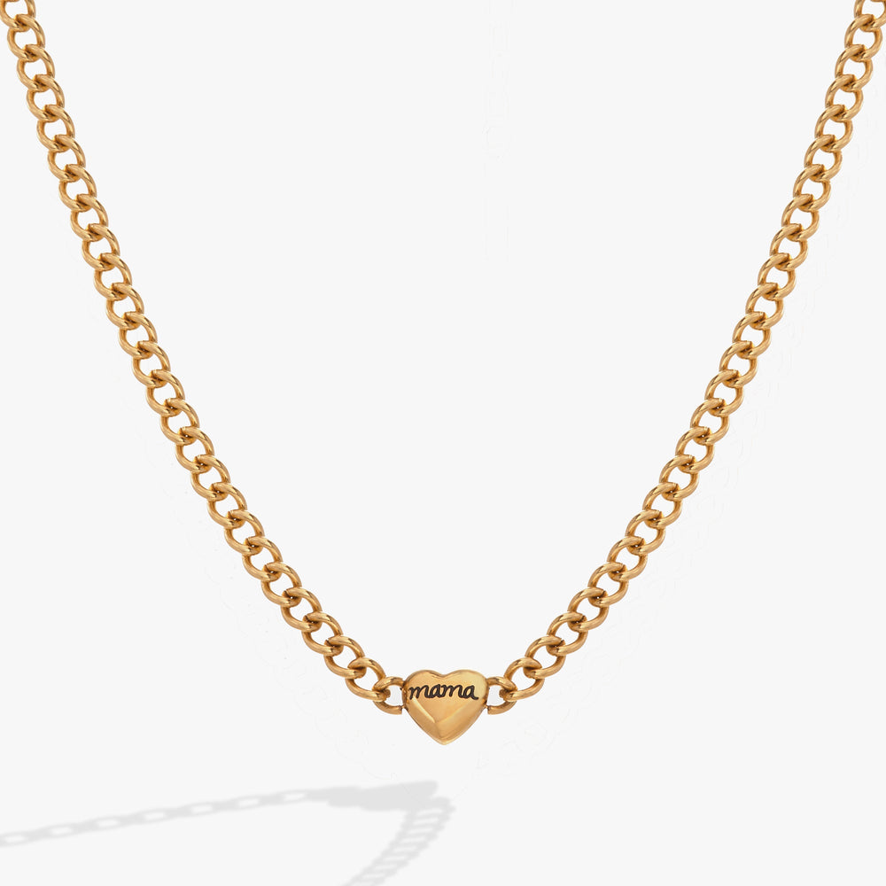 Mama curb chain neck Stainless Steel Gold | Alex and Ani