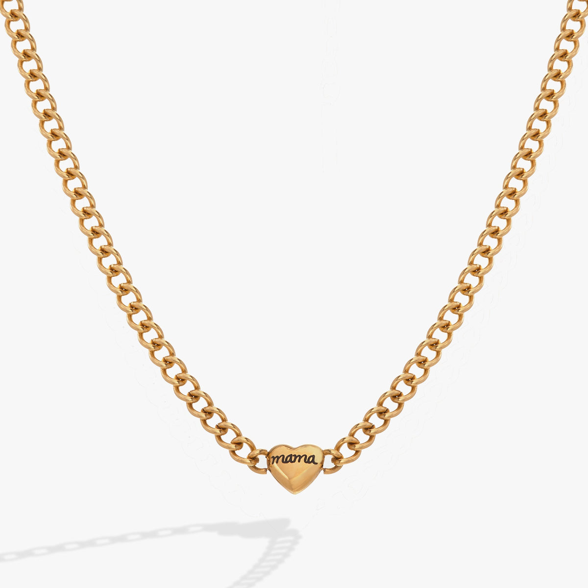 Mama curb chain neck Stainless Steel Gold | Alex and Ani