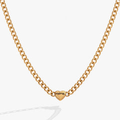 Mama curb chain neck Stainless Steel Gold | Alex and Ani
