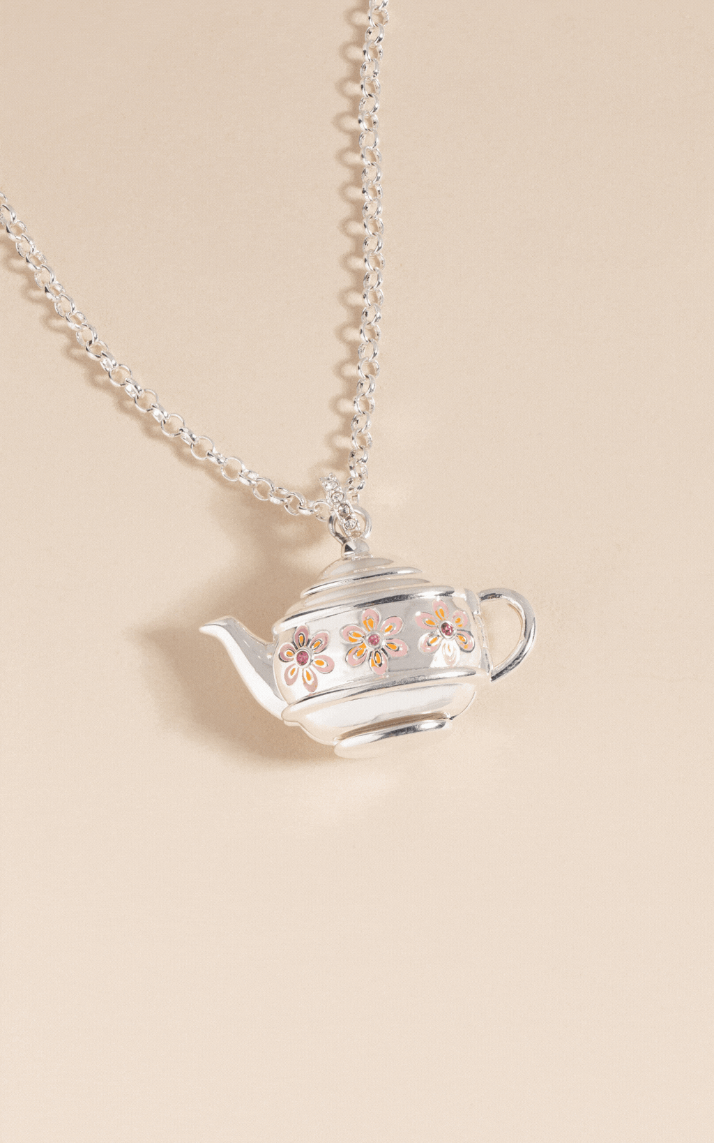 Teapot Locket Necklace Pendant Silver | Alex and Ani