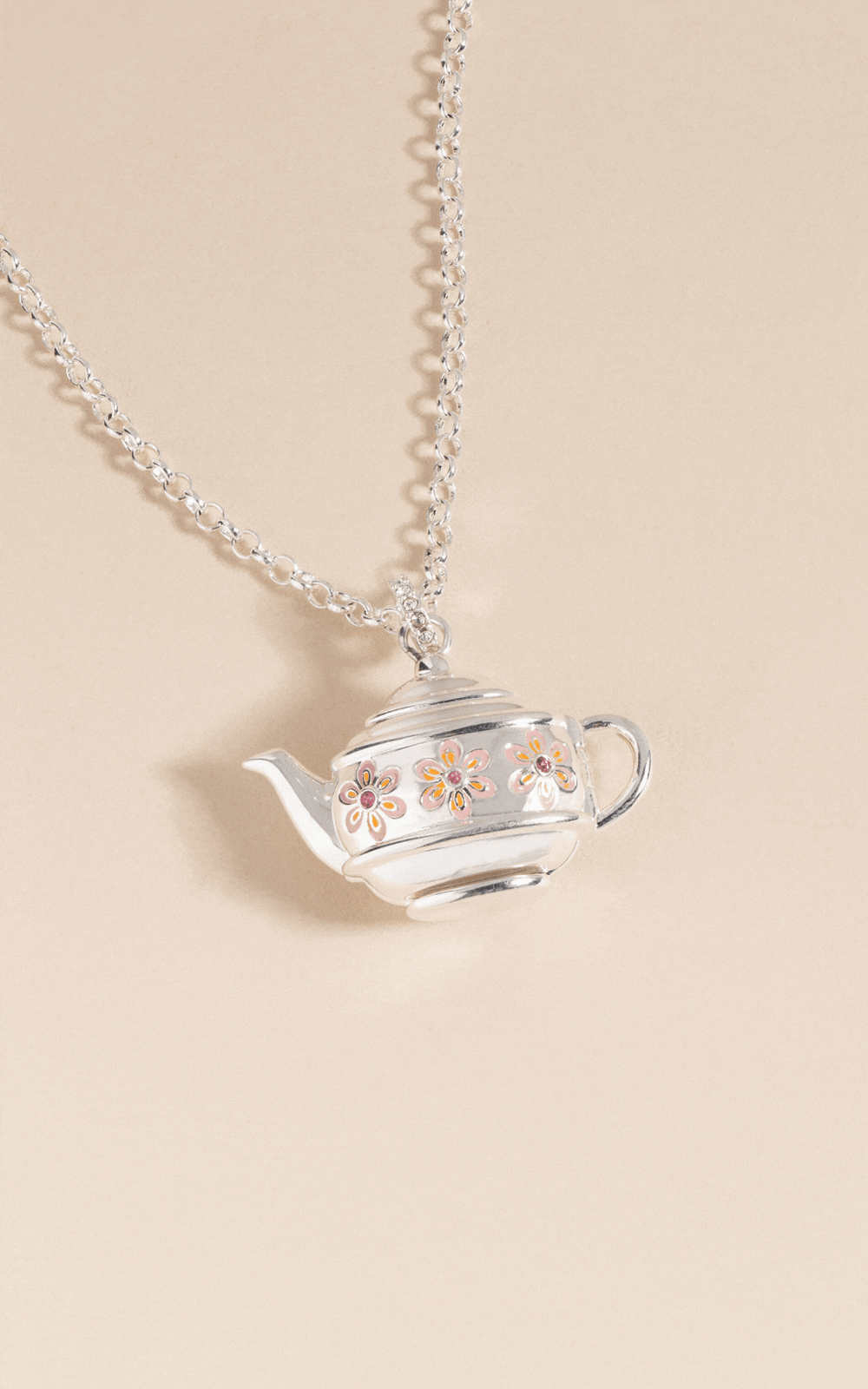 Teapot Locket Necklace Pendant Silver | Alex and Ani