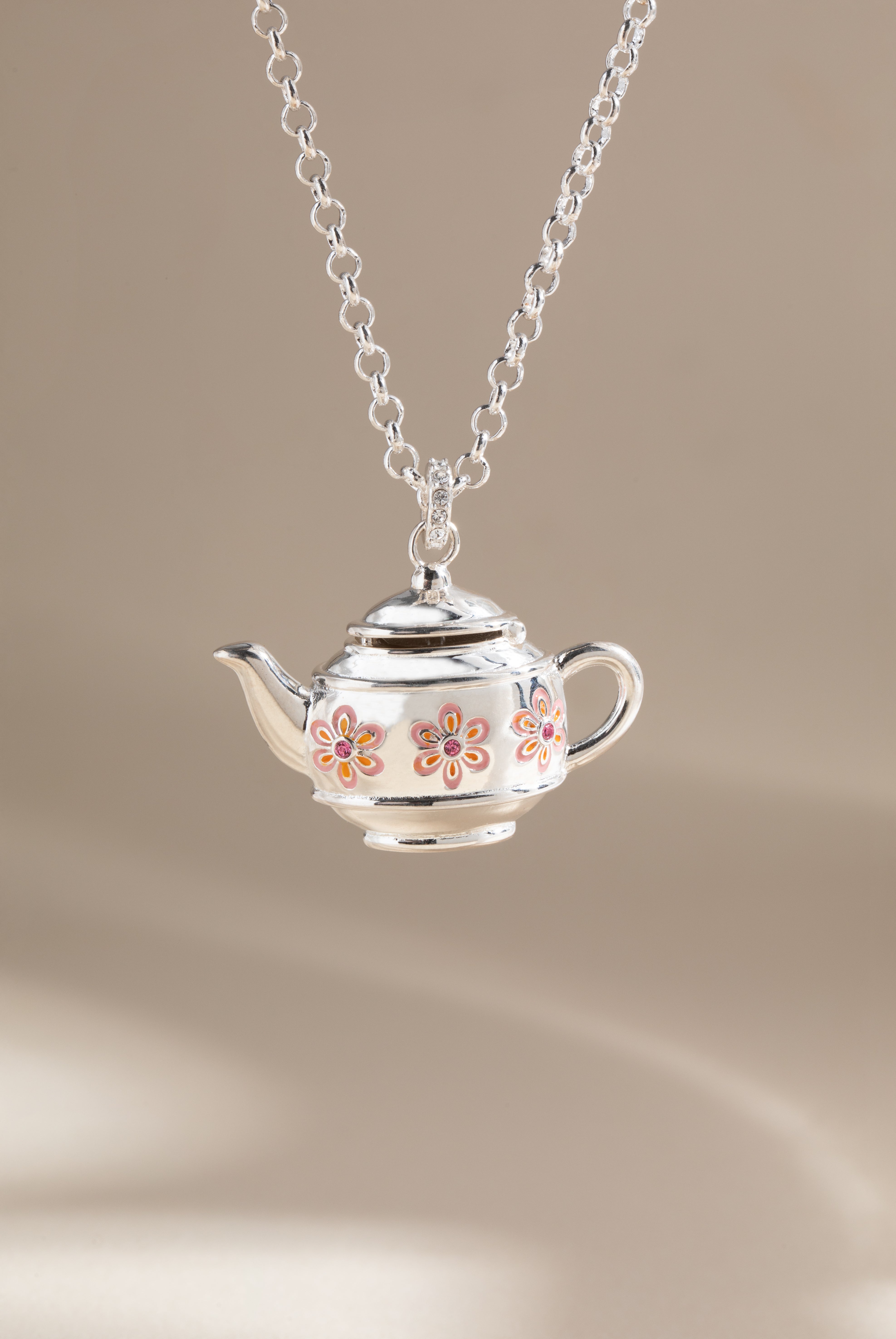 Teapot Locket Necklace Pendant Silver | Alex and Ani