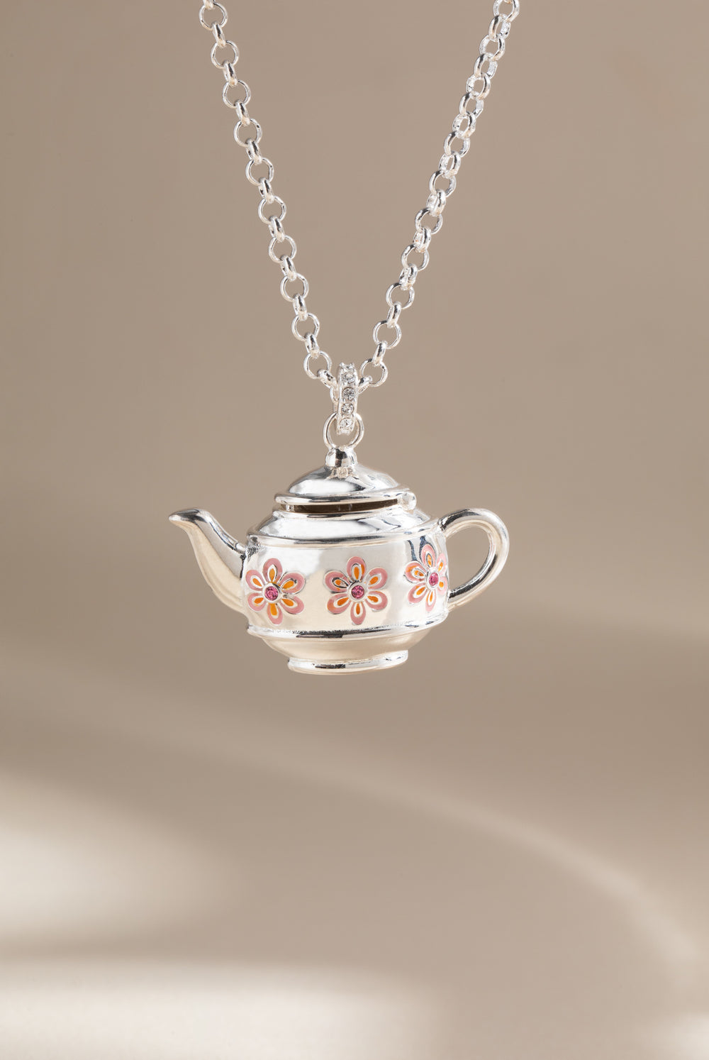 Teapot Locket Necklace Pendant Silver | Alex and Ani