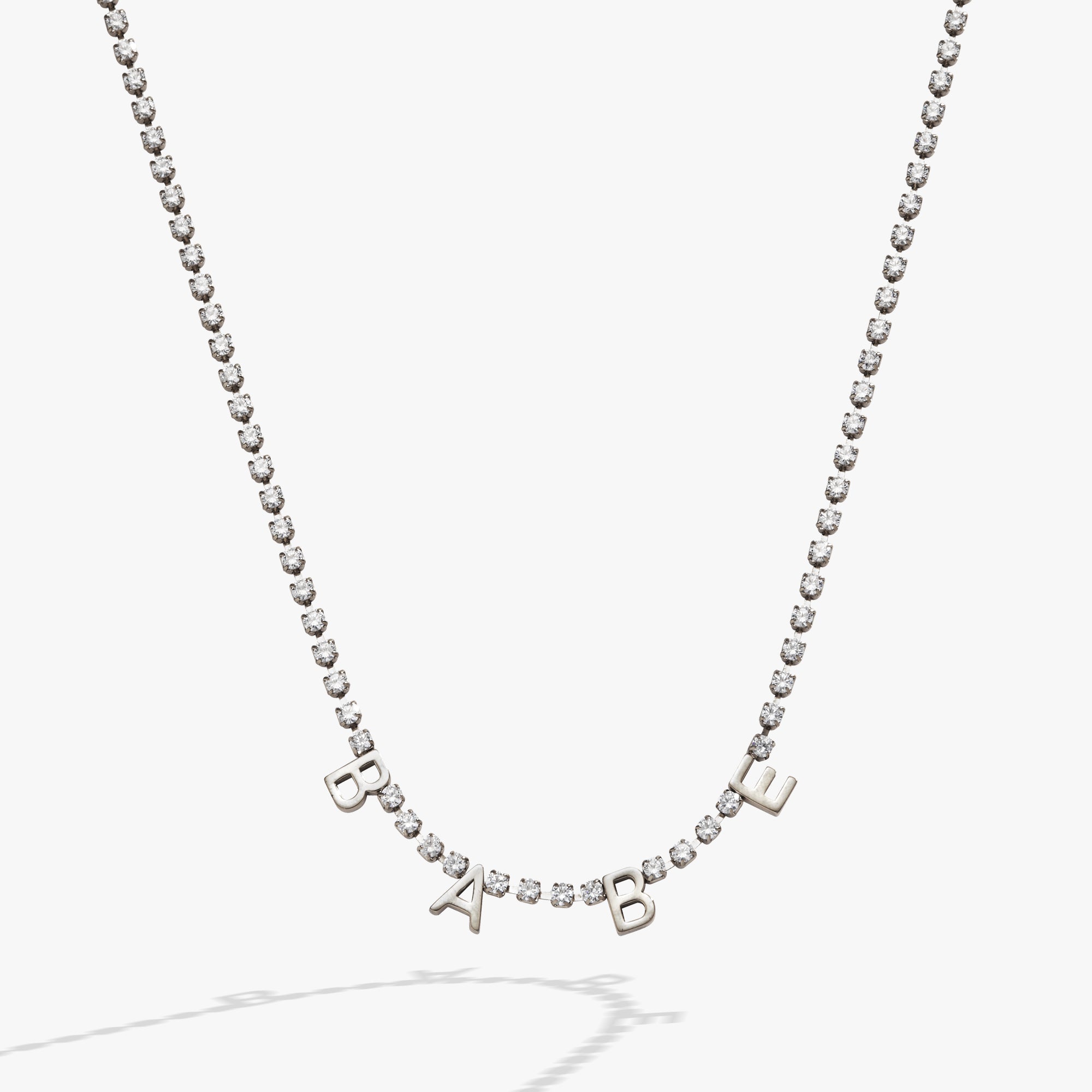 Babe Tennis Chain Necklace Stainless Steel Gold | Alex and Ani