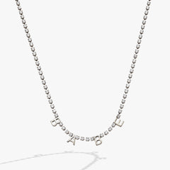 Babe Tennis Chain Necklace Stainless Steel Gold | Alex and Ani