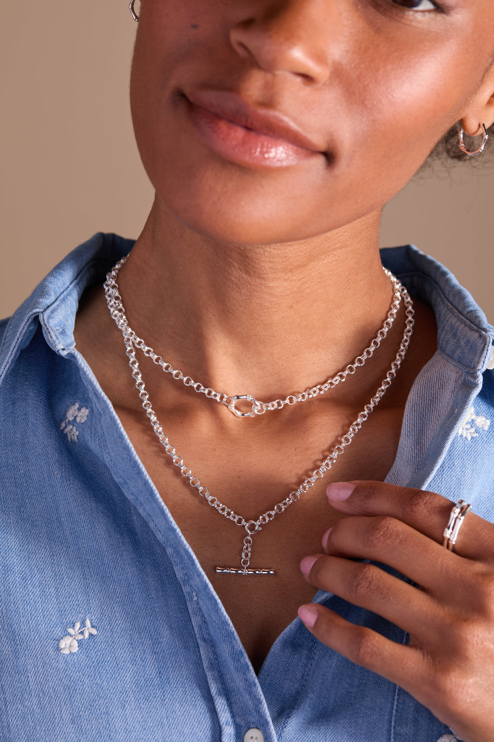 Bamboo Convertible Necklace or Bracelet Silver | Alex and Ani