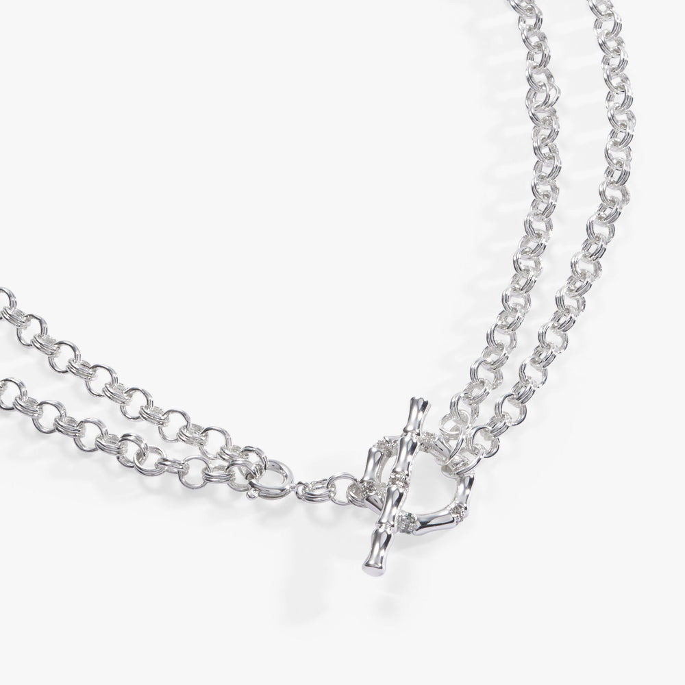 Bamboo Convertible Necklace or Bracelet Silver | Alex and Ani