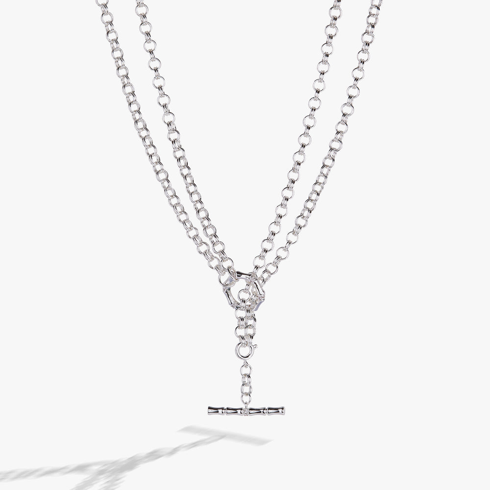 Bamboo Convertible Necklace or Bracelet Silver | Alex and Ani