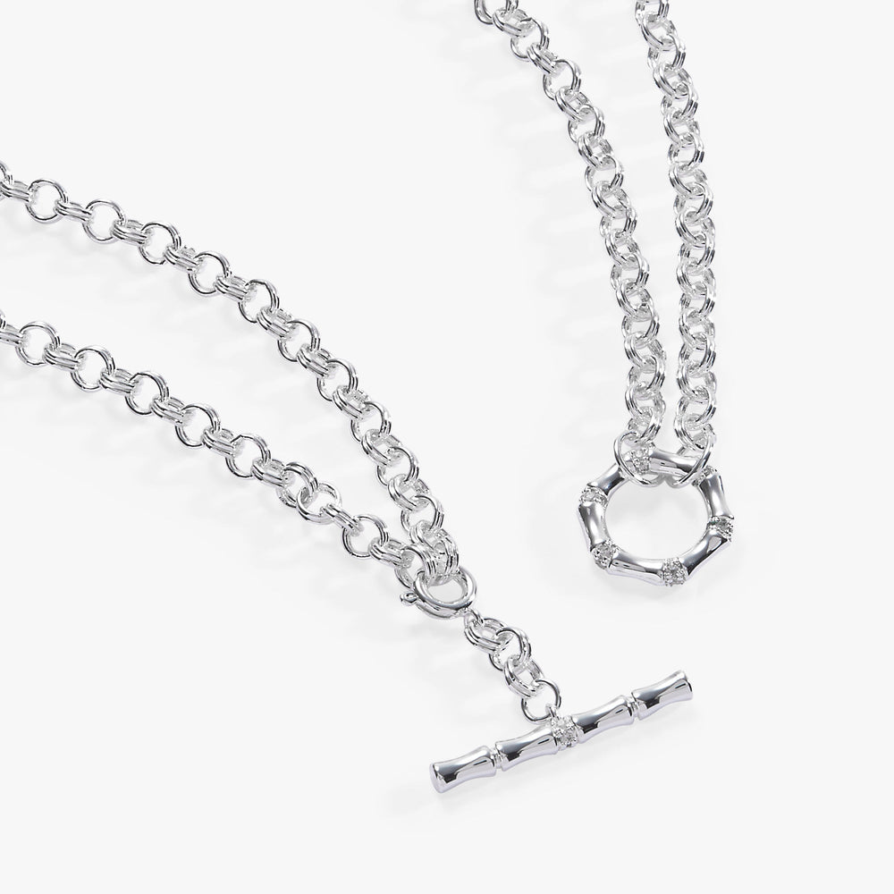 Bamboo Convertible Necklace or Bracelet Silver | Alex and Ani