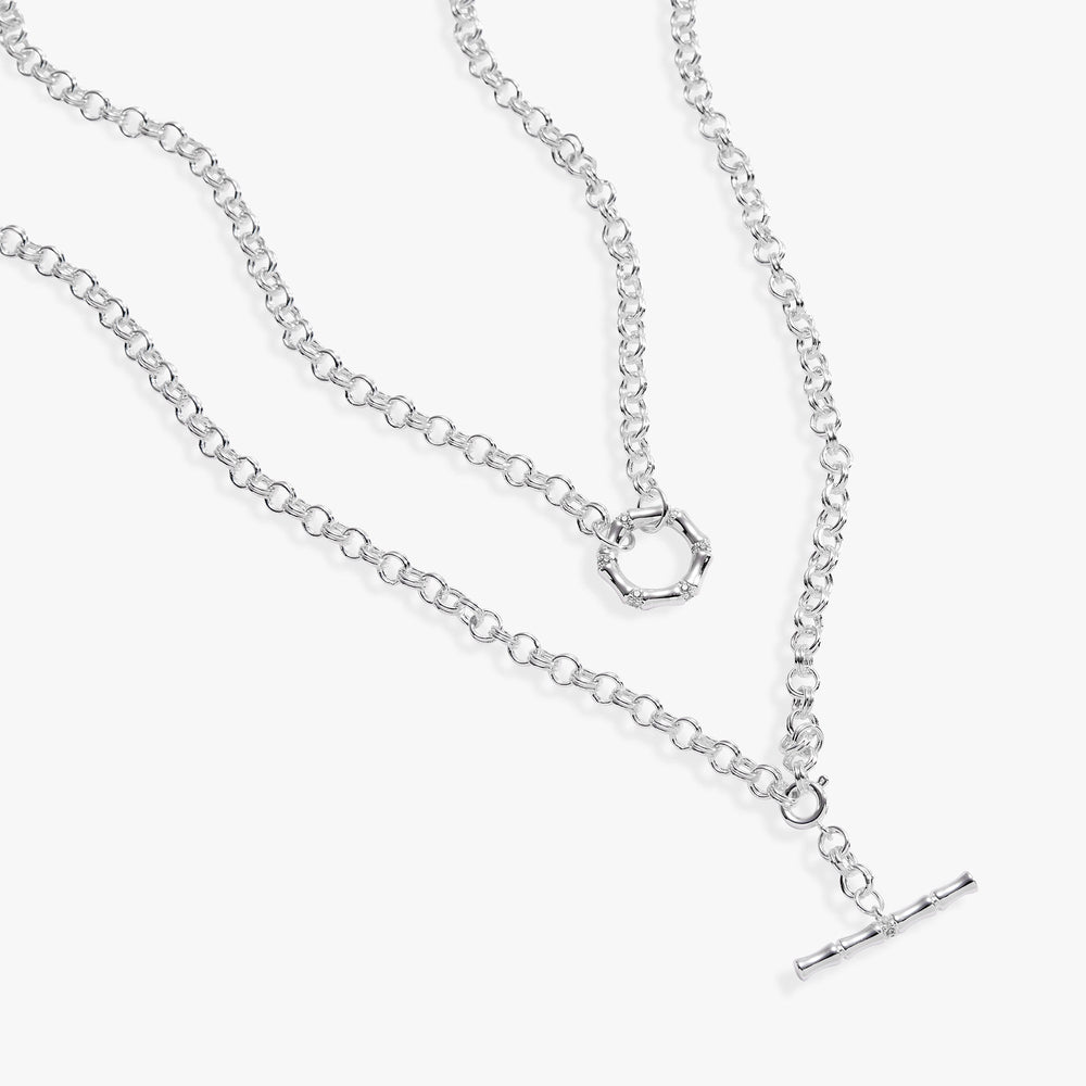 Bamboo Convertible Necklace or Bracelet Silver | Alex and Ani