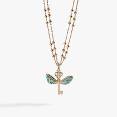 Harry Potter, Flying Keys Adjustable Necklace Gold | Alex and Ani