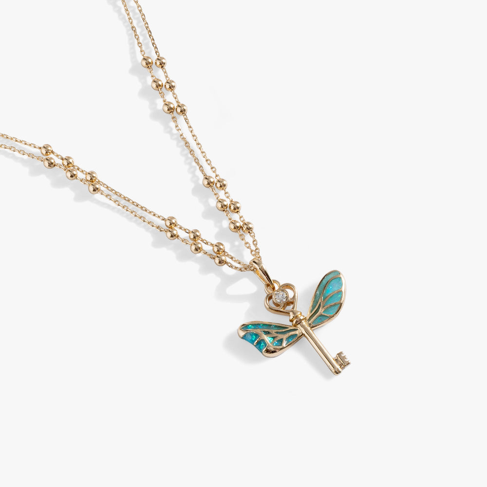 Harry Potter, Flying Keys Adjustable Necklace Gold | Alex and Ani