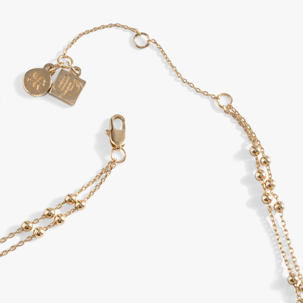 Harry Potter, Flying Keys Adjustable Necklace Gold | Alex and Ani