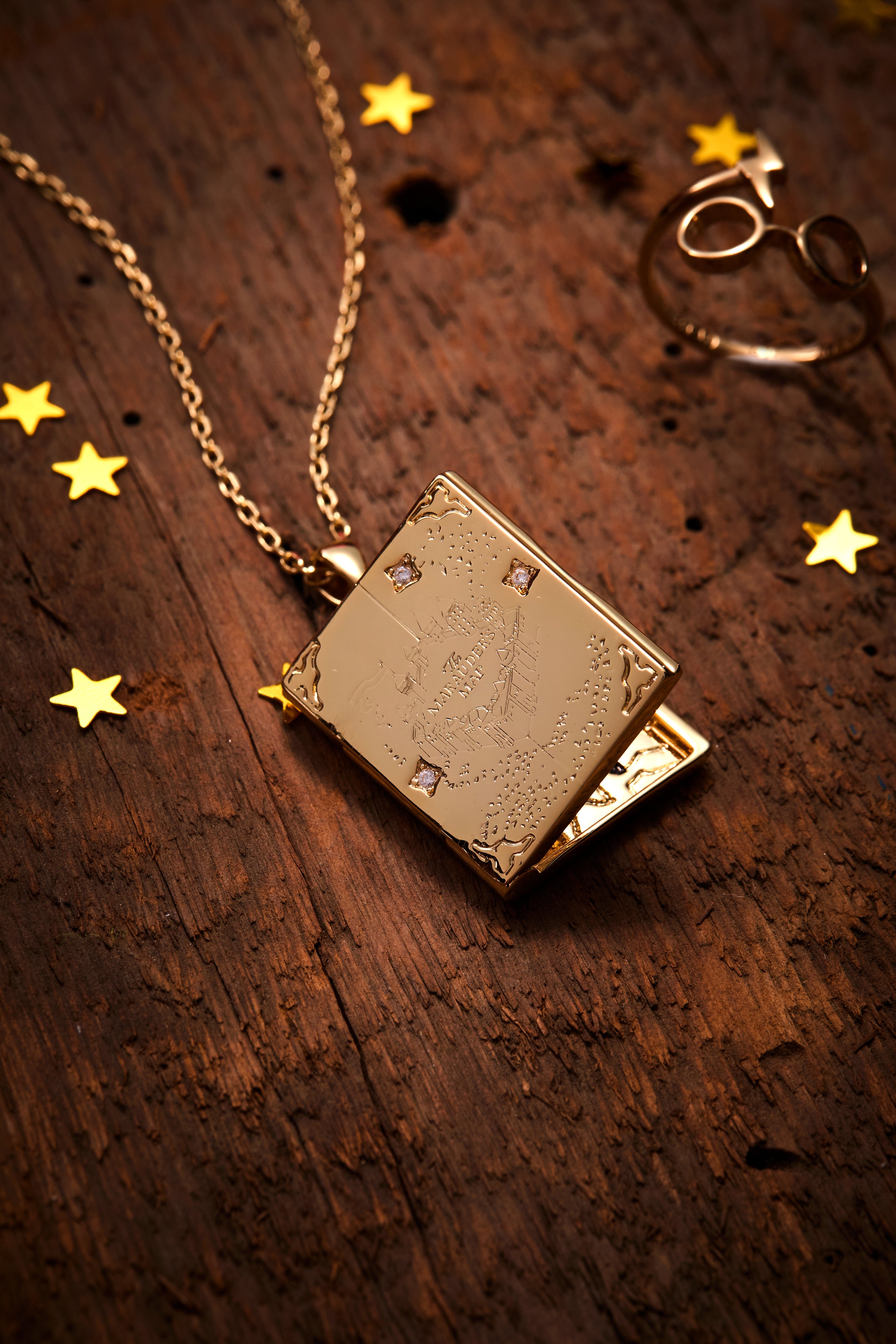 Harry Potter™ Mischief Managed Locket Necklace Gold | Alex and Ani