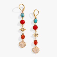 Moonlight Beach Linear Earring Gold | Alex and Ani