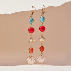 Moonlight Beach Linear Earring Gold | Alex and Ani