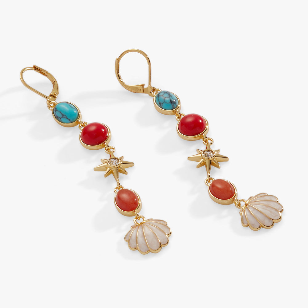 Moonlight Beach Linear Earring Gold | Alex and Ani