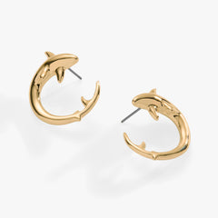 Shark Hoop Earring Silver | Alex and Ani