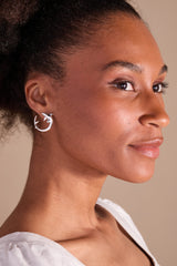 Shark Hoop Earring Silver | Alex and Ani
