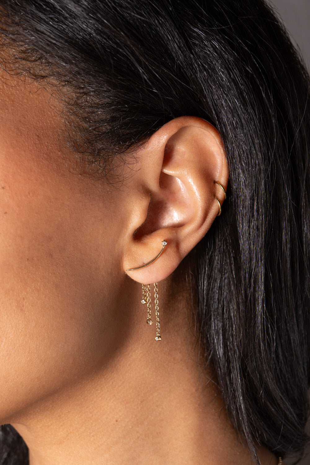 Celestial Shooting Star Ear Jacket Earring Gold | Alex and Ani