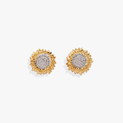 Sunflower Mini Stud Earrings Two Tone - Stainless Steel | Alex and Ani
