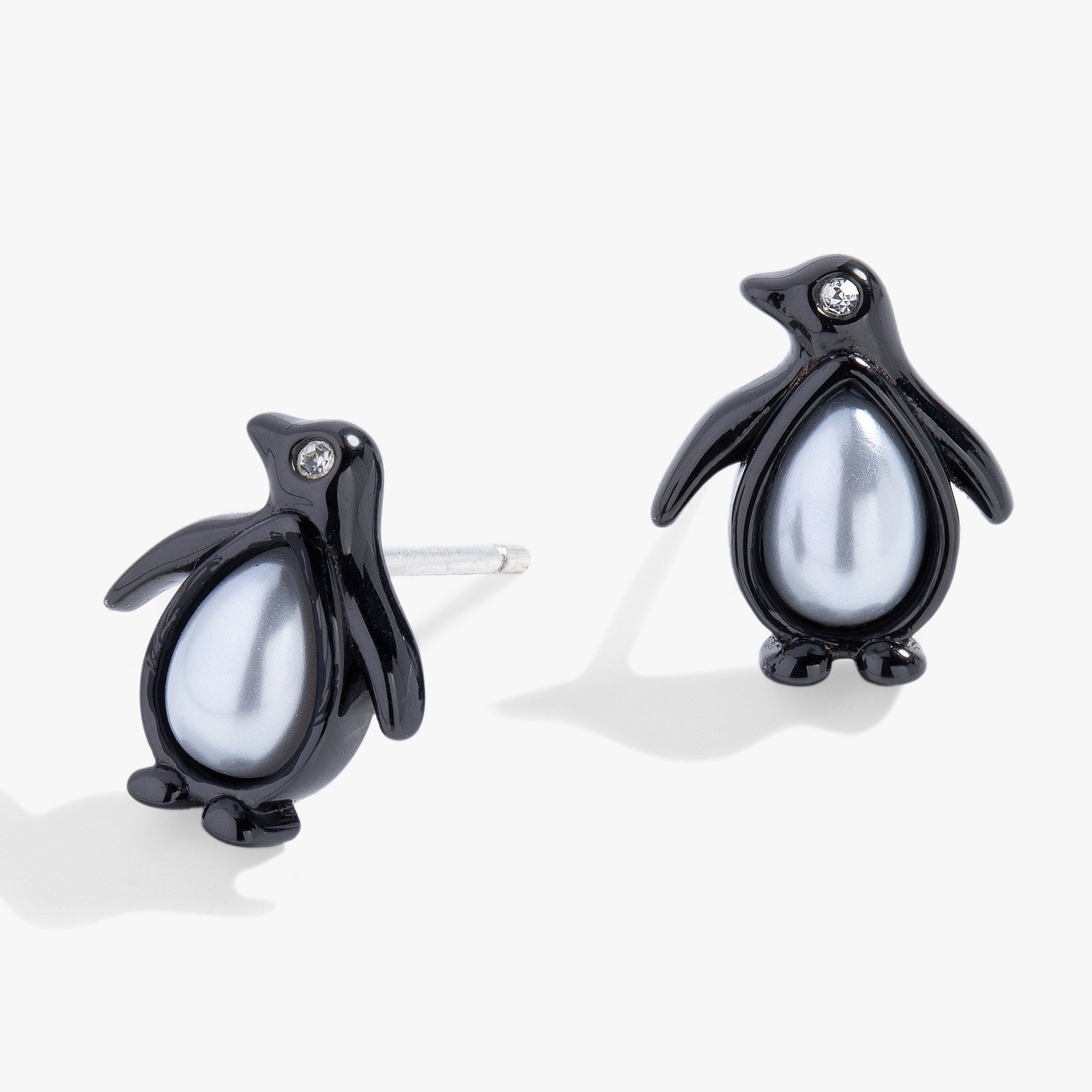 Penguin Stud Earrings Two Tone | Alex and Ani