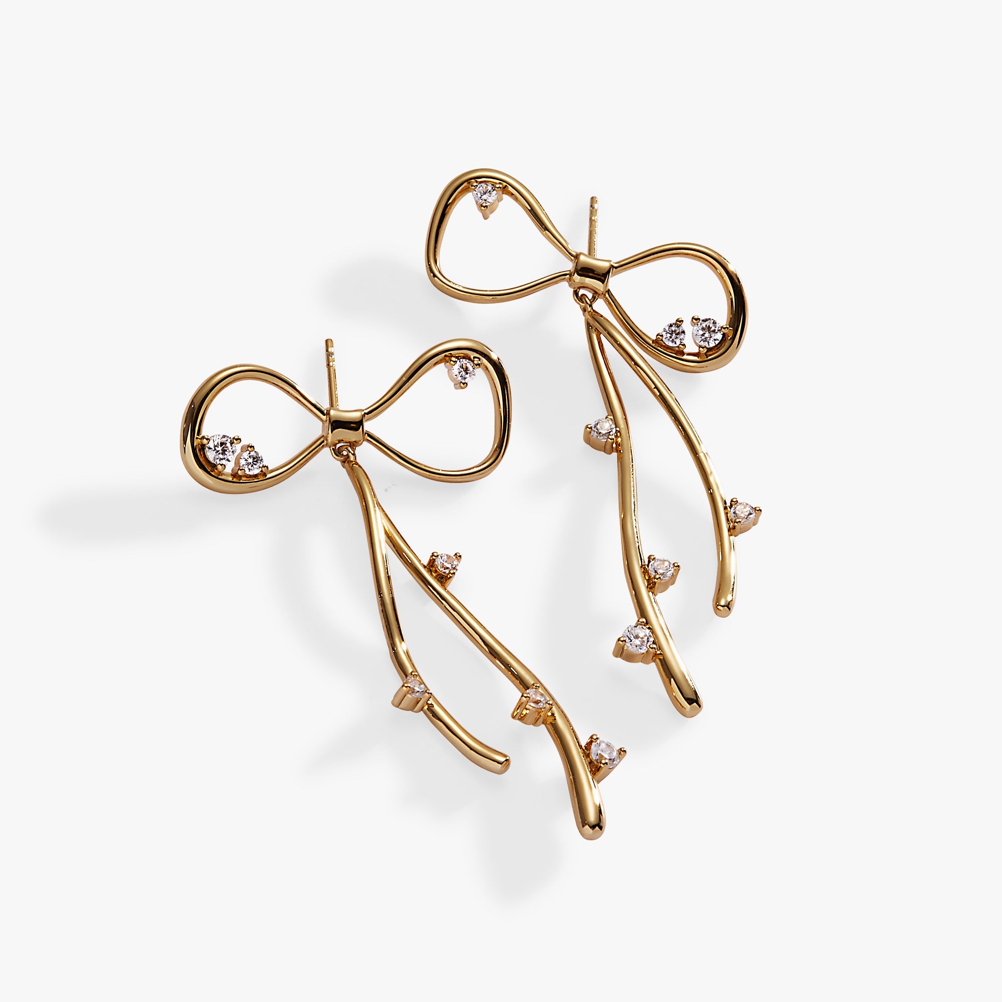 Coquette Bow Earrings Shiny Gold | Alex and Ani