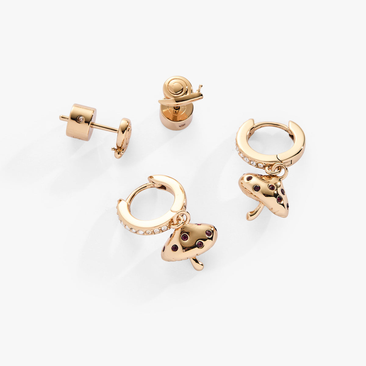 Mushroom Earring Duo Set Gold | Alex and Ani
