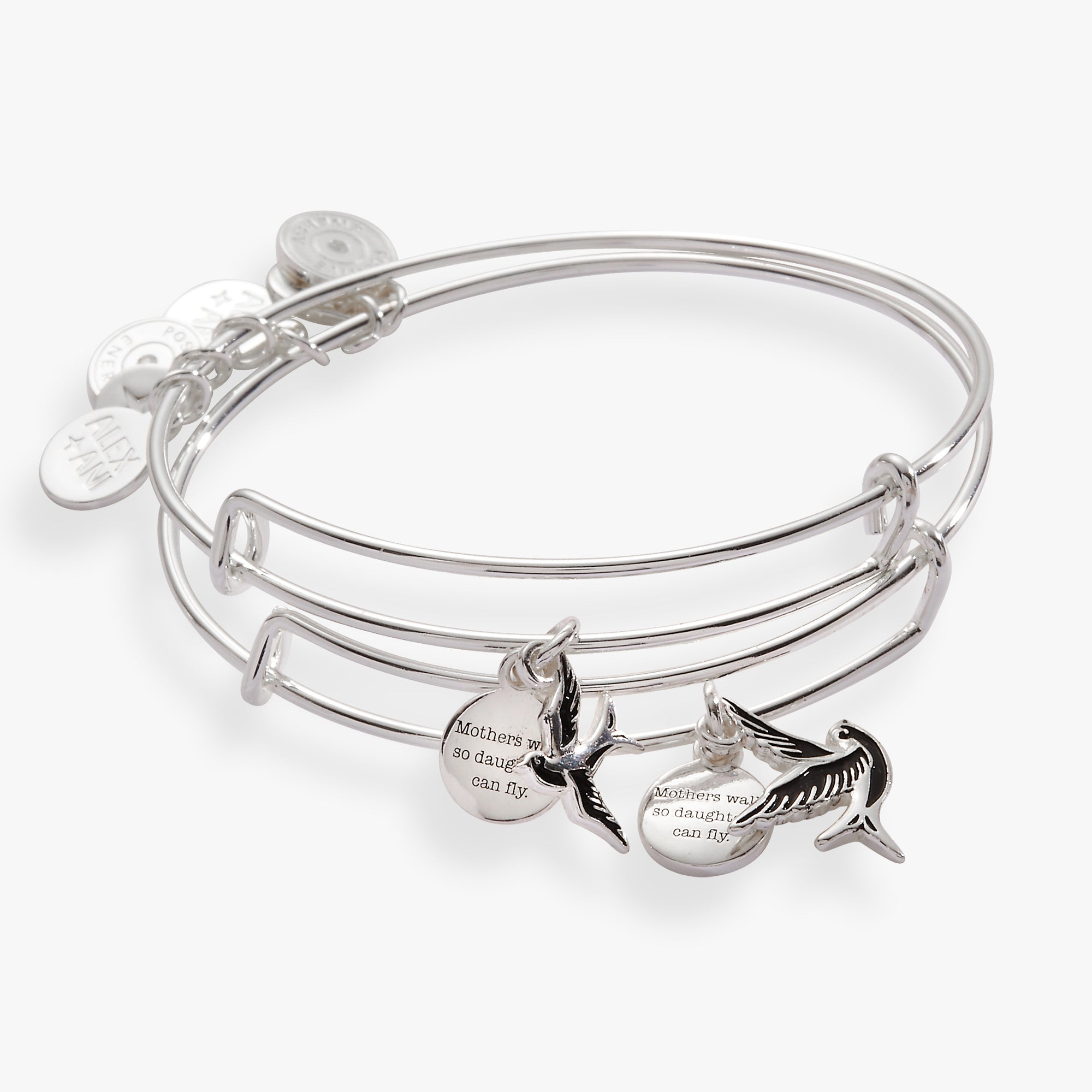 Mother & Daughter Sparrow Set of 2 Silver | Alex and Ani