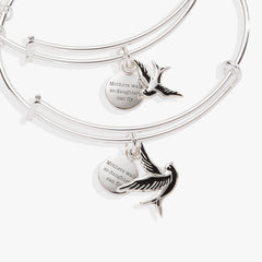 Mother & Daughter Sparrow Set of 2 Silver | Alex and Ani