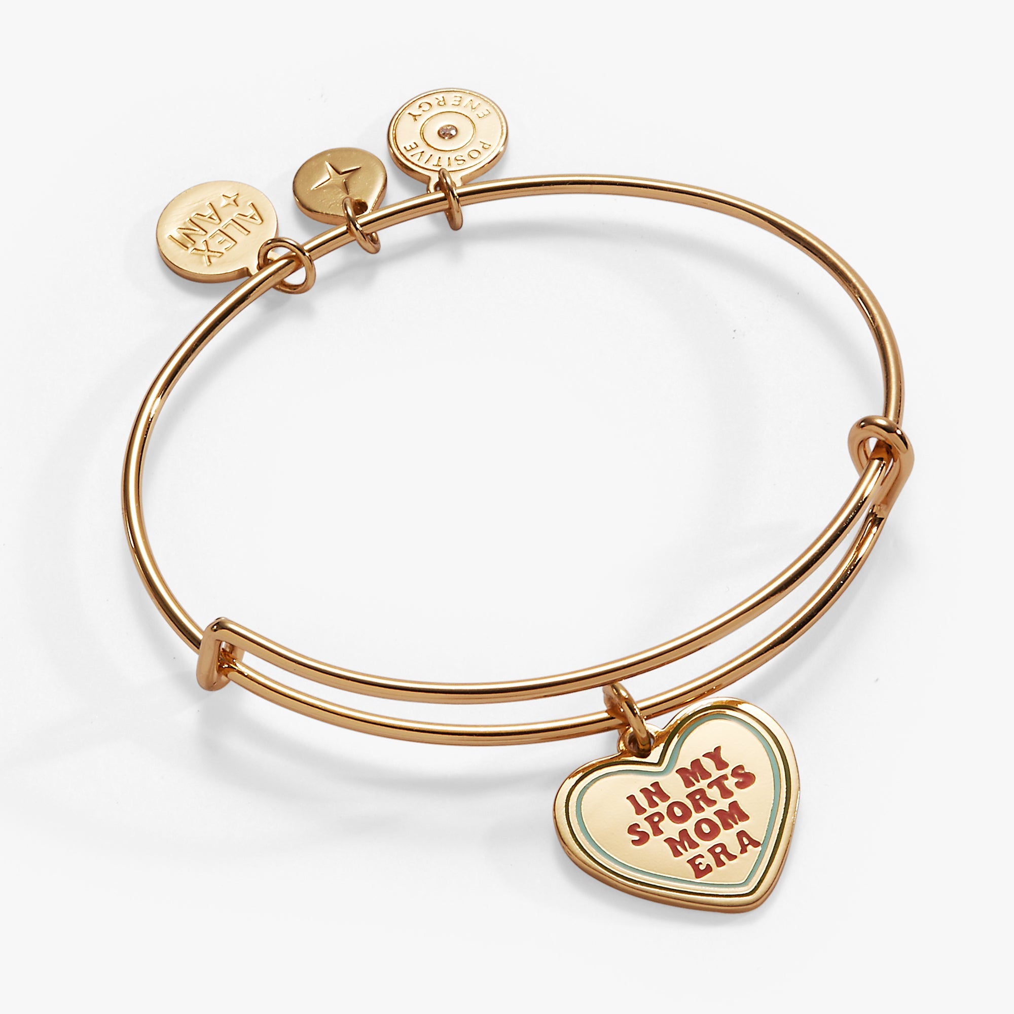 “In My Sports Mom Era” Charm Bangle Gold | Alex and Ani