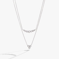 Double-Layer Crystal Necklace Stainless Steel Gold | Alex and Ani