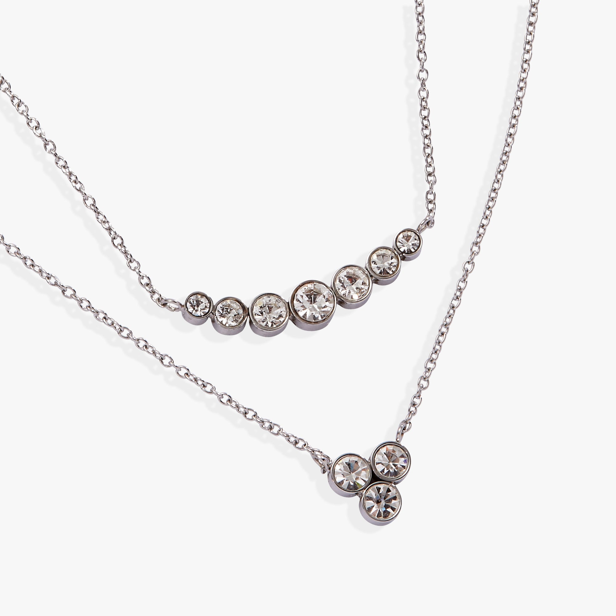 Double-Layer Crystal Necklace Stainless Steel Gold | Alex and Ani