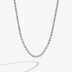 Crystal Tennis Chain Necklace Stainless Steel Silver | Alex and Ani