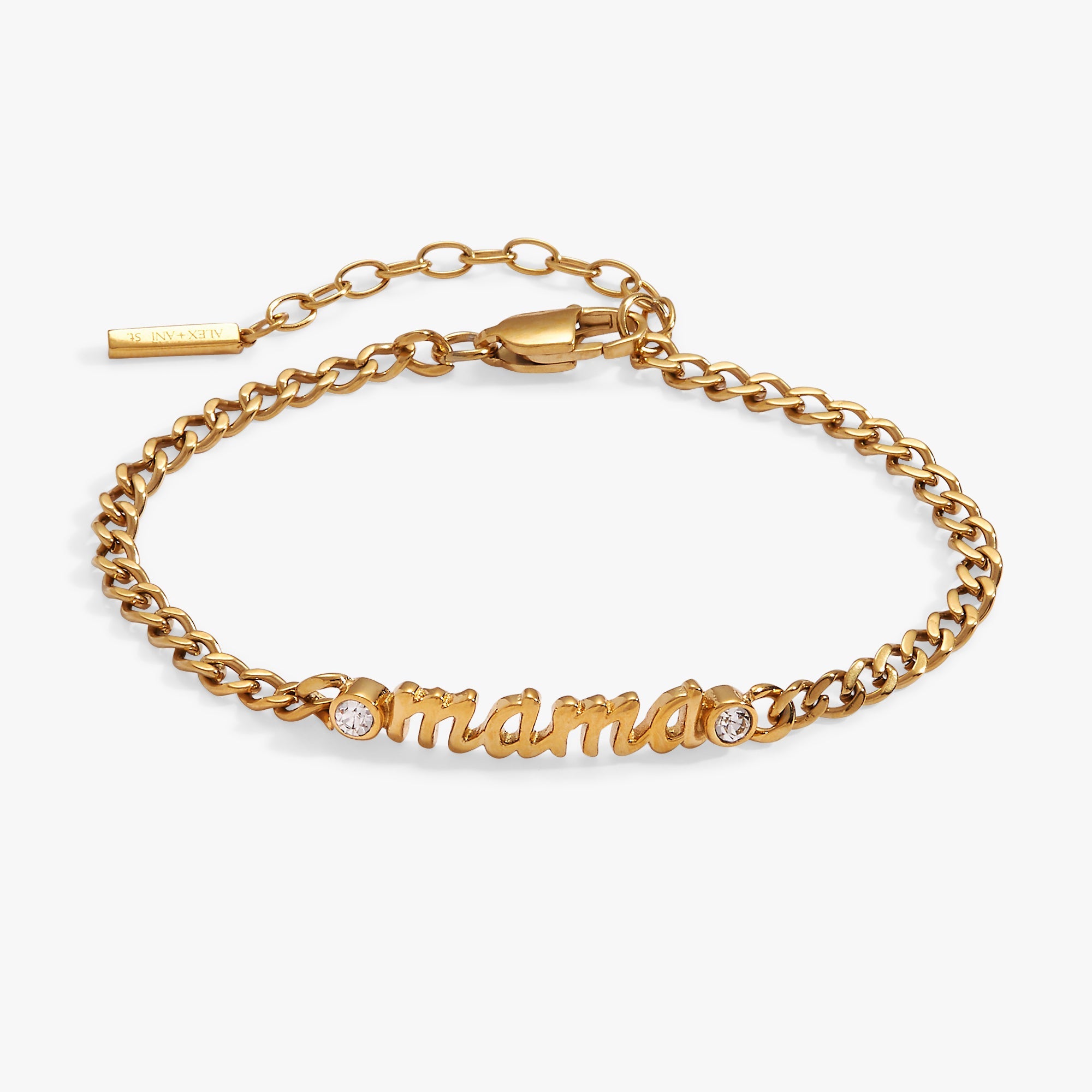 Mama Curb Chain Bracelet Stainless Steel Gold | Alex and Ani