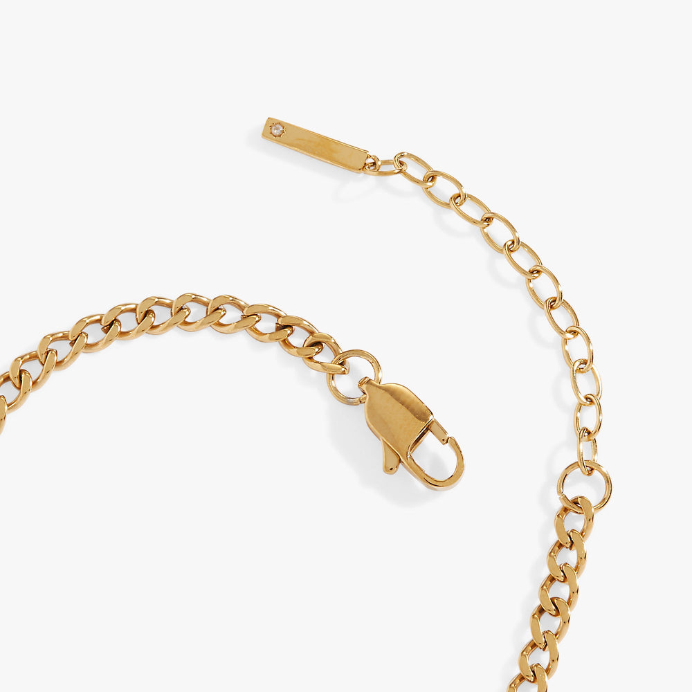 Mama Curb Chain Bracelet Stainless Steel Gold | Alex and Ani