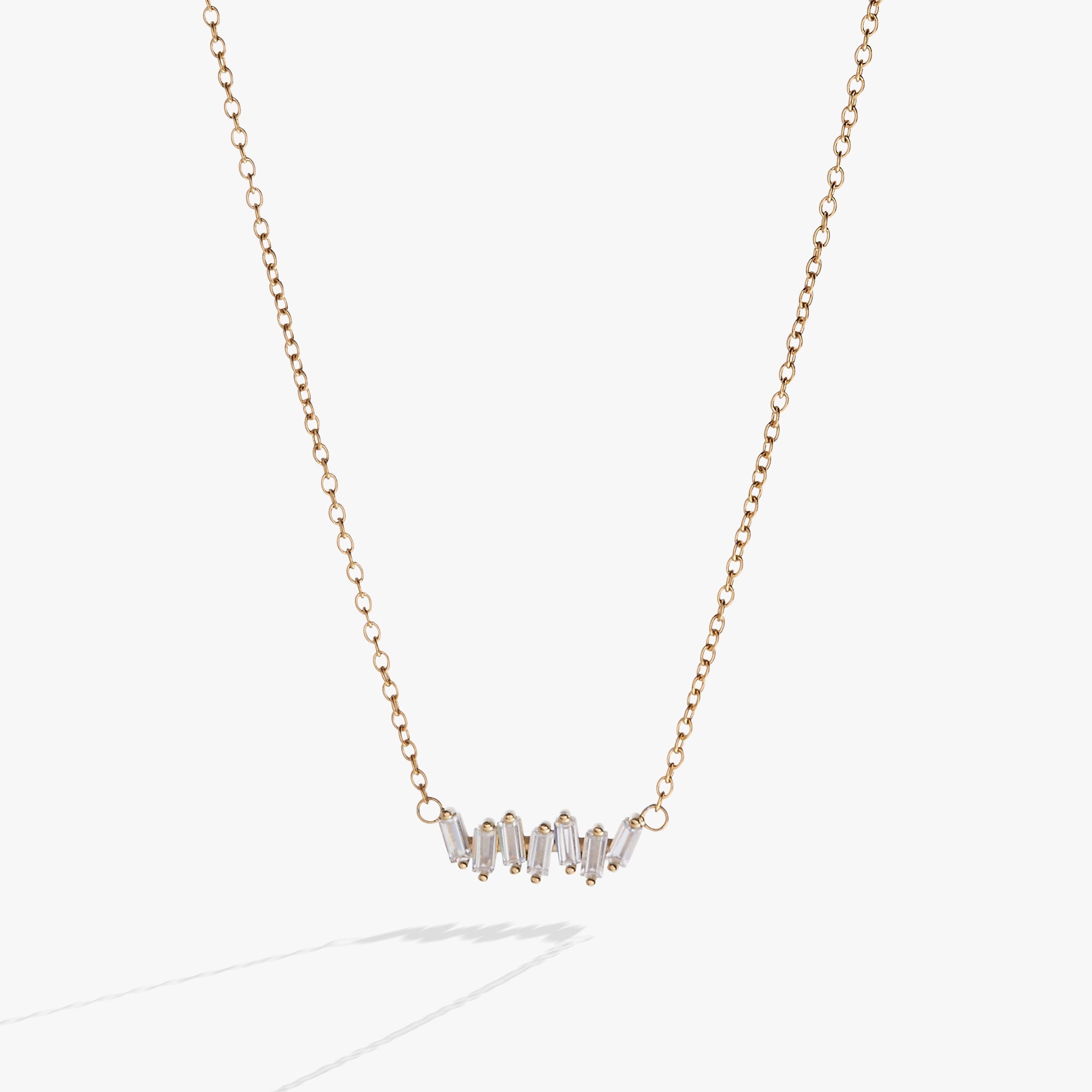 Baguette-necklace Stainless Steel Gold | Alex and Ani