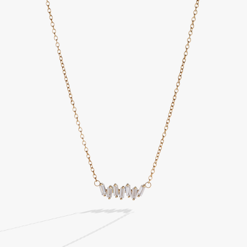 Baguette-necklace Stainless Steel Gold | Alex and Ani