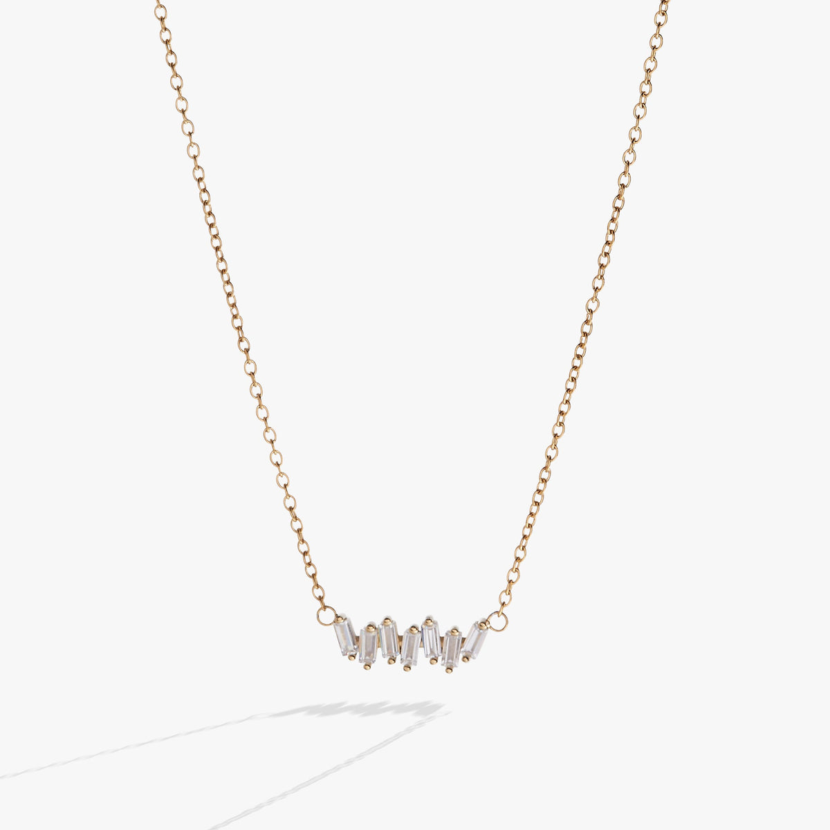 Baguette-necklace Stainless Steel Gold | Alex and Ani