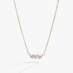 Baguette-necklace Stainless Steel Gold | Alex and Ani