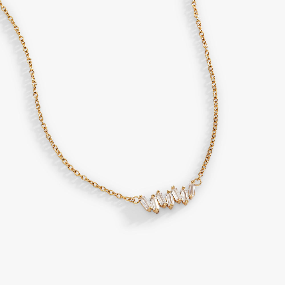 Baguette-necklace Stainless Steel Gold | Alex and Ani