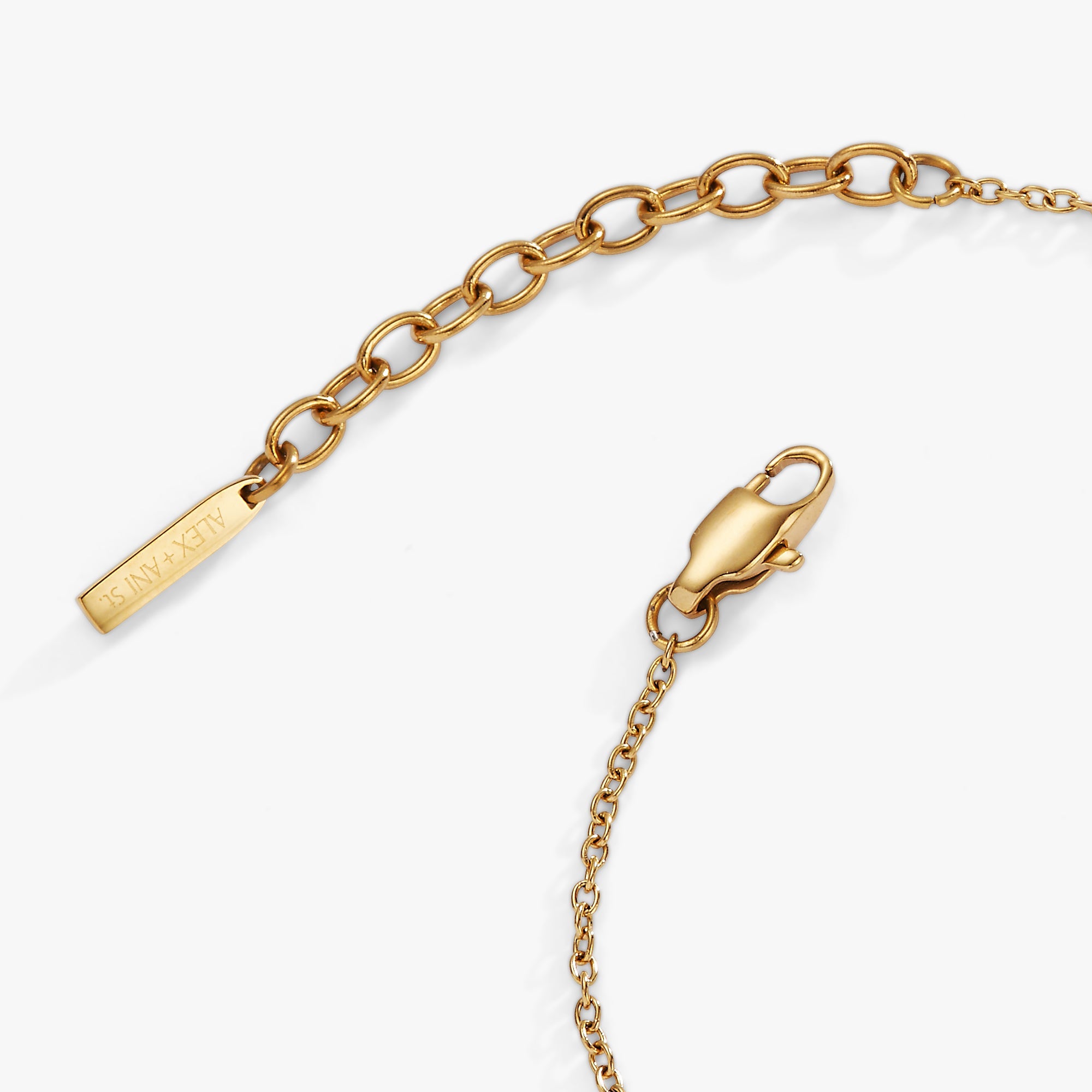 Princess Cut Adjustable Bracelet Stainless Steel Gold | Alex and Ani