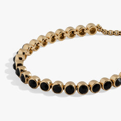 Jet Bolo Tennis Bracelet Stainless Steel  Gold | Alex and Ani