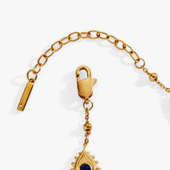 Evil Eye Satellite Chain Inline Bracelet Stainless Steel Silver | Alex and Ani