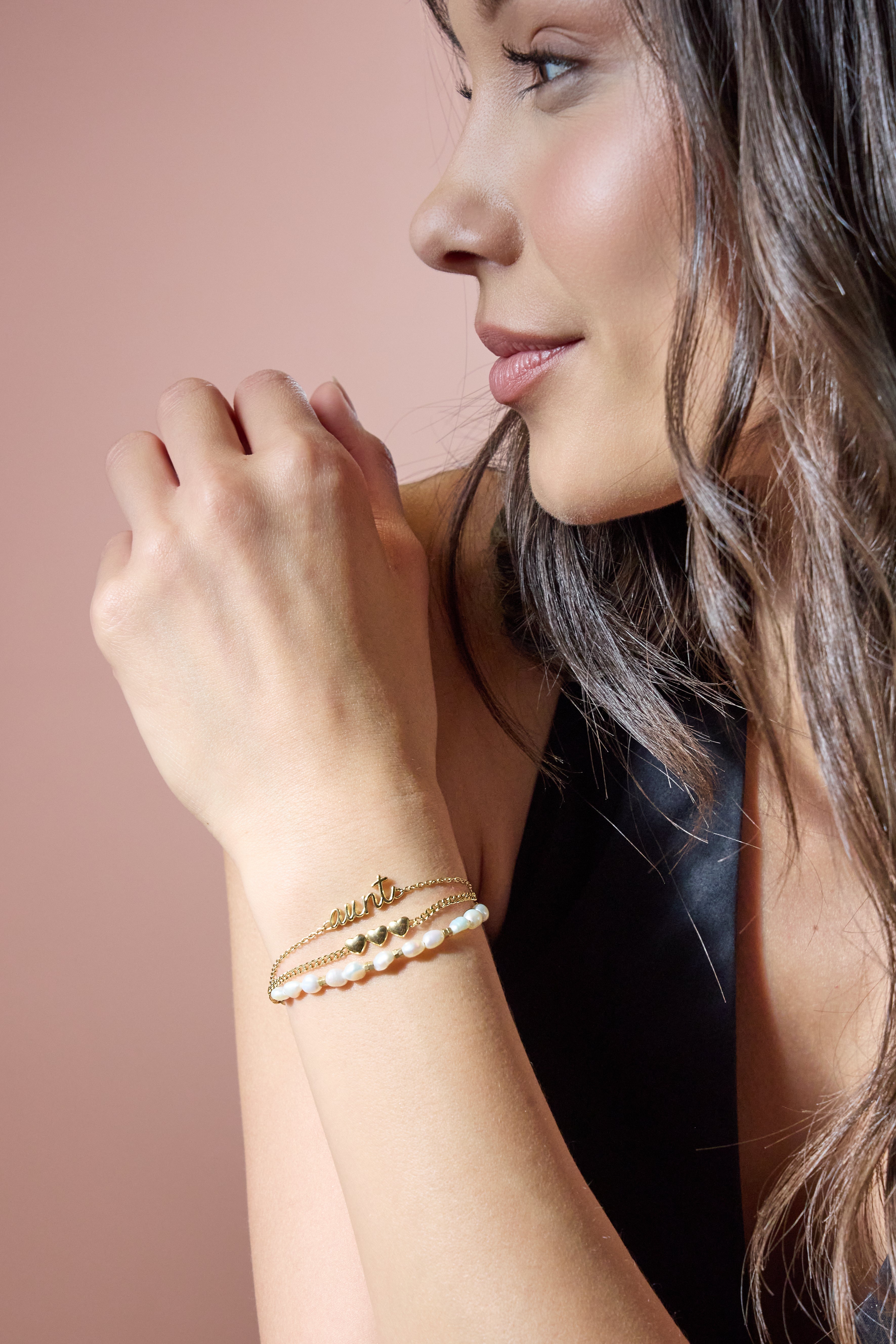 “Aunt” Strand Stainless Steel Gold | Alex and Ani