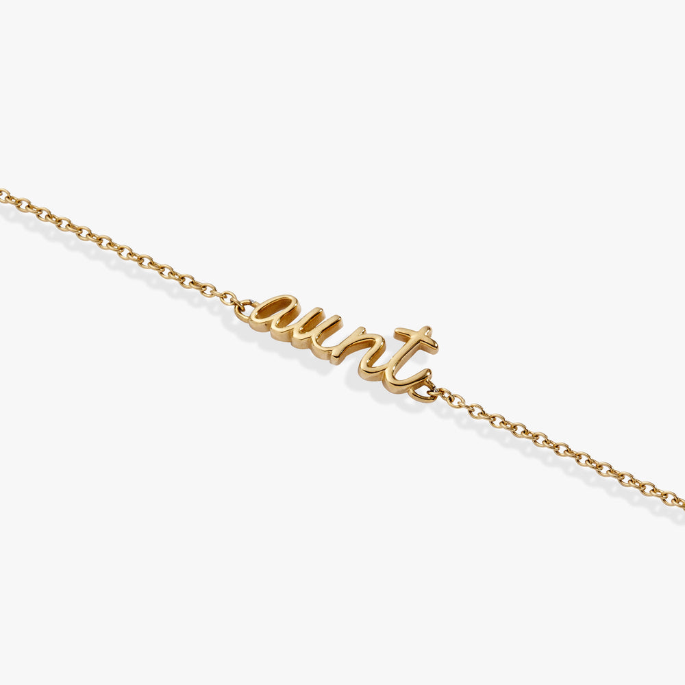 “Aunt” Strand Stainless Steel Gold | Alex and Ani
