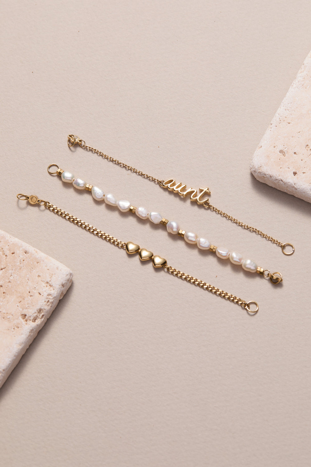 “Aunt” Strand Stainless Steel Gold | Alex and Ani